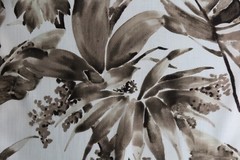 CHIVASSO CURTAIN FABRIC DESIGN “Jungle Like” 3.6 METRES CHARCOAL LINEN BLEND