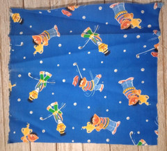 Sesame Street Golfers Bert Ernie Fabric 10″x8″ Sewing Crafting Length Piece New