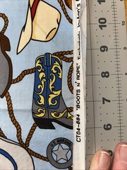 Boots N’ Rope Cowboy on Blue 1/2 Yard (18″ x 44″) JoAnn Cotton Fabric