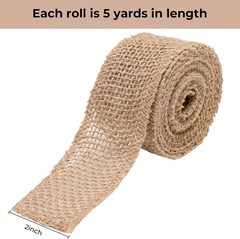 Burlap Fabric Roll 10 Yards Natural Jute Ribbon DIY Craft Home Decoration