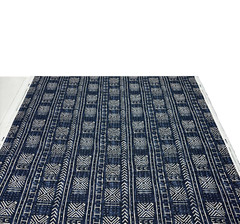GENEVIEVE GORDER MALI MUD CLOTH INDIGO GEO MULTIUSE LINEN FABRIC BY YARD 54″W