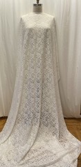 Exquisite Sequined Corded White Lace Fabric 3 Yards Long 60 Inches Wide