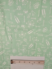Fabric Traditions Light Green Background Baby Themed 1 Yard + 26″ x 44″