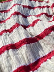 Red Striped Special Textured Turkish Cotton Crinkle Fabric: Quality Unique For