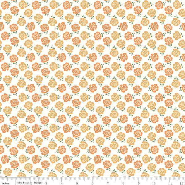 BEE VINTAGE LORI HOLT SYLVIA IN DAISY BY RILEY BLAKE 1930s REPRO CALICO FABRIC