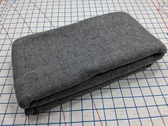 Vtg Gray Herringbone Fabric Wool Cotton Blend 3 Yards x 48″ Soft Suiting Apparel