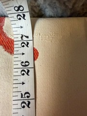 Fabric Lot 1 Yd 16 Ins 54 W Ocean Coastal Red Coral Cream Background Upholstery