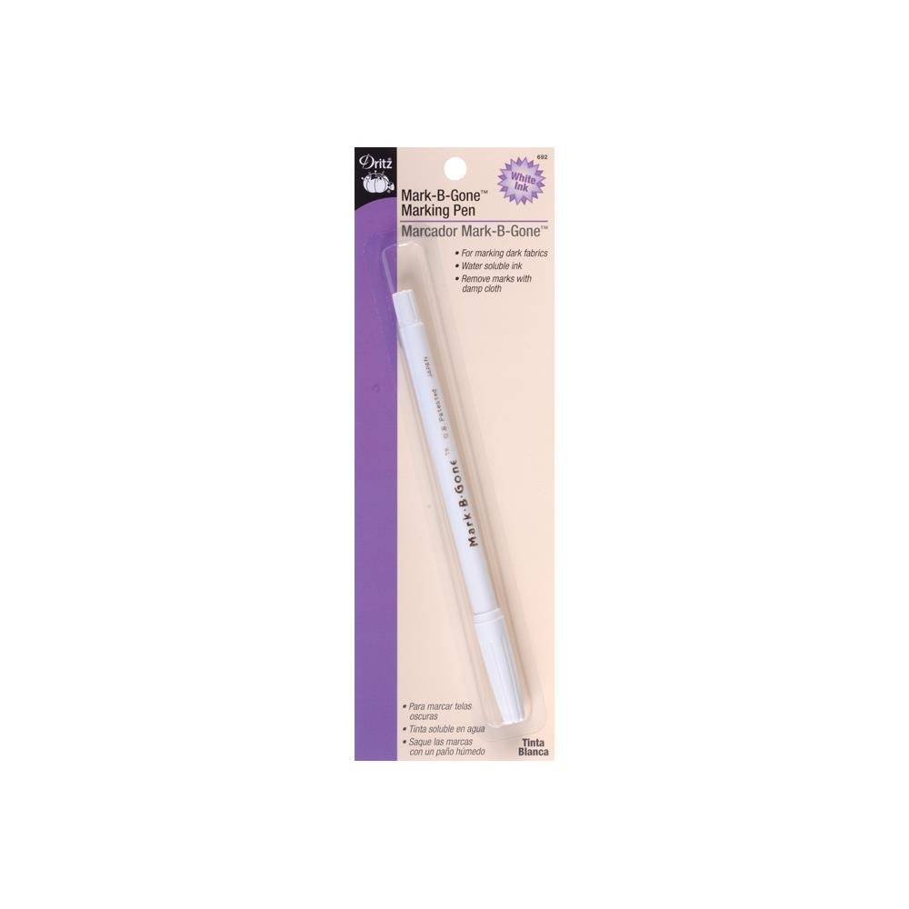 Dritz 692 Mark-B-Gone Marking Pen, White, 1 Count 1 (Pack of 1), White