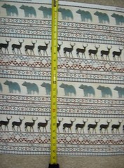 CABIN ADVENTURE ANIMAL 11″ STRIPE CD1698 Natural Timeless Durable Cotton Fabric