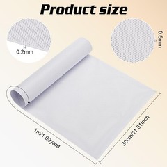 Custom Fursuit Eye Mesh, 39×11.8inch White PVC Plastic Net 0.2mm Thick Waterp…