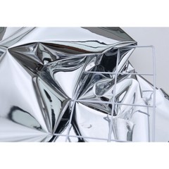 Double-sided Silver Mirror Composite Reflective Fabric DIY Costumes 50CMx137cm
