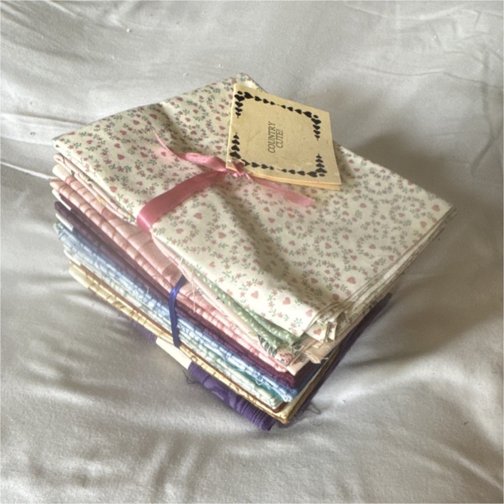 Country Cute! Fabric Bundles Floral & Woodgrain Patterns Multicolor Mixed Themes