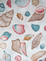 Cranston Print Works Co. Sea Shell Nautical Beach Coastal Fabric 45″ x 2 YDS