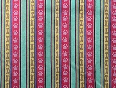 Freckle + Lollie – 2 Yards – Pampered Paws – Diva Stripe Quilting Fabric