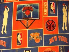 Knicks New York NBA Basketball Licensed Fleece Fabric OOP