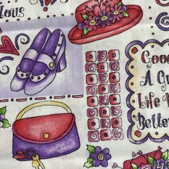 Fabric Dianna Marvin For Marcus Brother Textiles Pink And Purple 36” X 44”