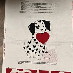 Vtg Cranston Glow In Dark Heart Boxer Cut Sew Panel Dalmatian Applique 90s Retro