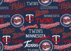 Minnesota Twins Cotton Fabric by the 1/4 Quarter Yard – 9″L x 44″W