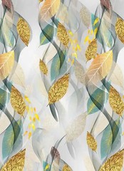 55” Wide By Yards Leaf Pattern Viscose Fabric Soft Rayon Cotton Material Summer