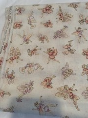 Flower Fairies Rose & Hubble Cicely Mary Barker Quilting Sewing Fabric 2 Yards
