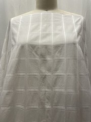 Exquisite 100% Cotton Check ,Grid Pattern White Fabric 2Yds 12 ” Long 42″ Wide
