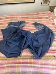 4 YARDS USA MADE INDIGO DENIM 26” Wide 100% COTTON FABRIC Made On A Vintage Loom