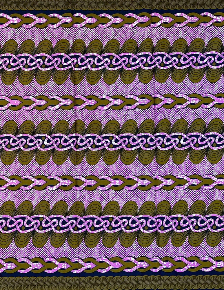 African Print Fabric/Ankara – Purple, Brown “What’s Bound Will Hold”, 1 Yard