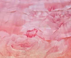 Polyester Blend Rayon Floral Crinkle Fabric Pinks And Purples Lot Of 2