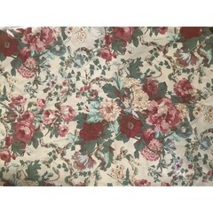 Waverly Draper Chintz Floral Fabric 3 Yards 108×54 Polished Upholstery Cottage