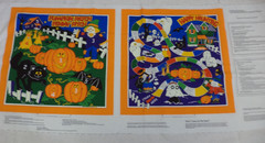 VIP CRANSTON FABRIC HALLOWEEN PUMPKIN PATCH GAME BOARD GLOW IN THE DARK 90’S