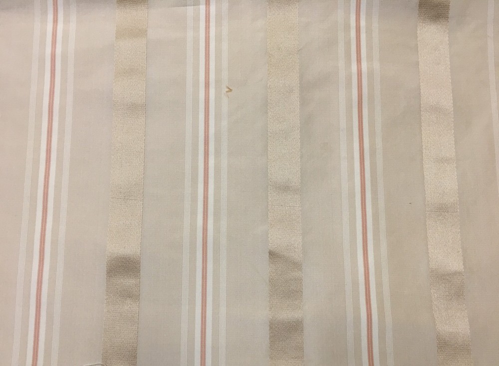 100% Silk fabric by Scalamandre, 54 inches wide, multi taffeta satin stripe