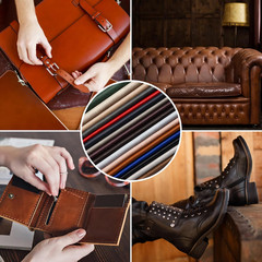 Faux Leather Fabric, Soft Synthetic PU Fabric Material, Thick Durable Synthetic