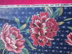 VTG~Chintz~Stanley King Studio VAT DYE~Screen Print~TEFLON Finish~56″ x 120″~