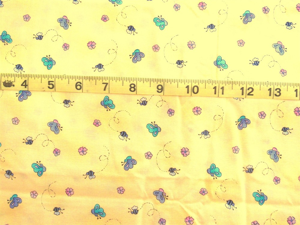1 yd 100% Cotton Fabric “Swing Into Spring” by Jelly Bean Junction, Butterflies