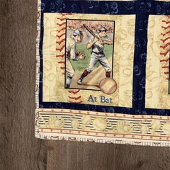 Game Time Baseball Fabric (6) By Panels by Benartex – NEW, 23” By 41”