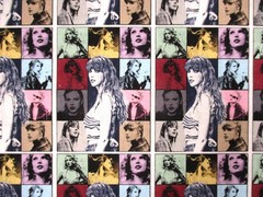 Taylor Swift The Eras Tour Image on 100% Cotton Fabric 1/4 Yard : 9″ x 57″