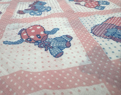 Pink Animals Nursery Polka Dot Children’s Theme Cotton Fabric BTHalfY 345
