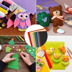 Stiff Felt Fabric Sheets 12×12 Inch 30x30cm 2mm Thick Assorted 40 PCS