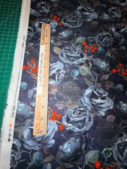 MODA Gothic Halloween COVEN ROSES 100% cotton fabric by the yard 36×44 48800 15