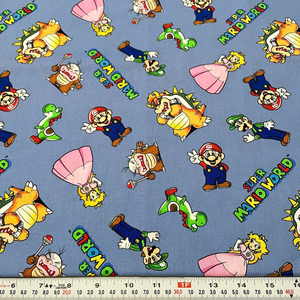 Mario and Friends 2019 Nintendo Springs Creative Cotton Fabric by the HALF YARD