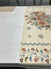 Vintage 1981 Atelier Floral Fruit Basket Pattern Fabric 1-1/2 Yards By 54” Wide