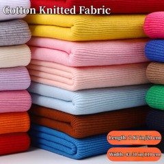 Cotton Knitted Fabric Stretchy Sweater Arms Cuff Leg Rib DIY 7” Length Sew Trim