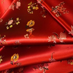 Chinese Floral Satin Faux Silk Fabric Jacquard Brocade Tang Suits Upholstery Sew