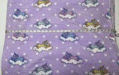 NEW Plush Fleece fabric by the Yd – Sleeping Unicorns on Purple – 58” W