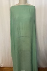 100% Silk Georgette 3D Textured Rib Stripe Sage Green Fabric 1 Yd 11″ Long 56″W