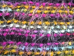 Vintage Multicolor Eyelash Knit Fabric Cosplay Costume 3 1/2 Yard Piece 60-Wide