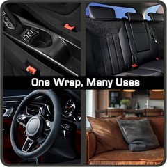 Suede Wrap for Car Interior 16″ x 59″ – Burgundy Self Adhesive Suede Fabric, …