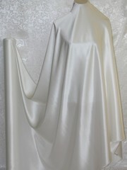 New 100% Silk Charmeuse Fabric Snow White Per Yard