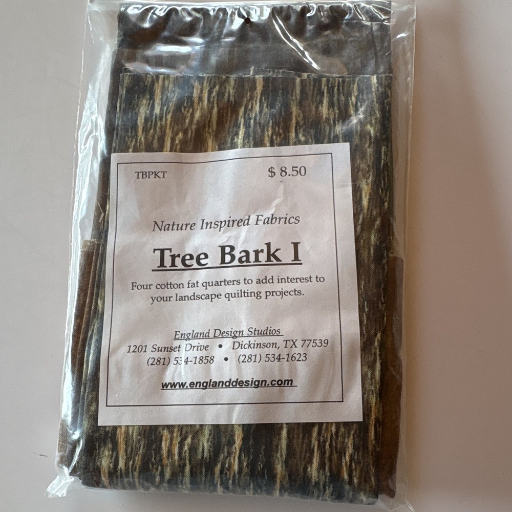 England Design Studios Tree Bark I Nature Cotton Fat Quarters Lot of 4 18″ x 22″