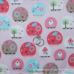 BonEful Fabric FQ Cotton Quilt Flannel White Pink Navy Blue Gray Stripe WHALE US